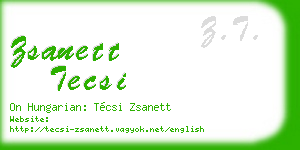 zsanett tecsi business card